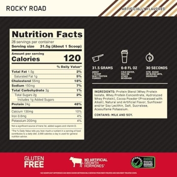 Optimum Nutrition Gold Standard 100% Whey Protein Rocky Road