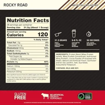 Optimum Nutrition Gold Standard 100% Whey Protein Rocky Road