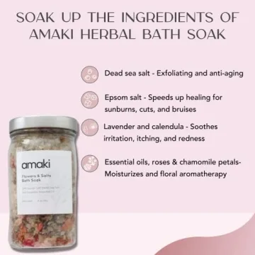 Amaki Herbal Bath Soak for Stress Relief and Skin Soothing