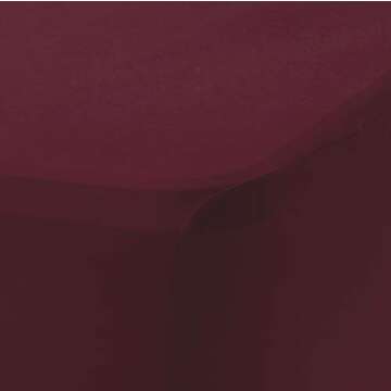 Obstal Spandex Table Cover 6ft Fitted Tablecloth Rectangular - Stretch Table Cloth for Rectangle Folding Table for Birthday Party Wedding Banquet, Wine Red, 72L x 30W Inch
