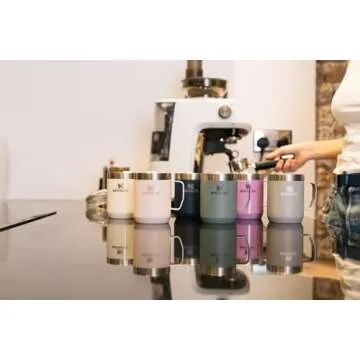 Stanley Stay-Hot Camp Mug 12 oz | Press Fit Drink Through Lid | Cup for Coffee, Tea and Drinks | Insulated Stainless Steel Coffee Mug | BPA-Free | Lilac Gloss