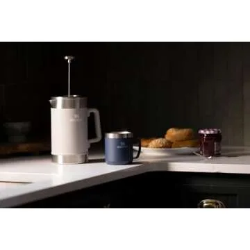 Stanley Stay-Hot Camp Mug 12 oz | Press Fit Drink Through Lid | Cup for Coffee, Tea and Drinks | Insulated Stainless Steel Coffee Mug | BPA-Free | Lilac Gloss