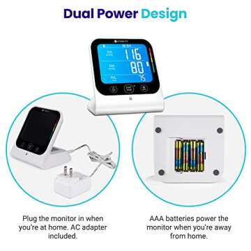 Etekcity FSA/HSA Eligible Blood Pressure Monitor for Home Use, FSA HSA Store Items, Cuff for Standard to Large Arms, Bluetooth BP Machine for iOS & Android Devices with Data Storage, Diagnostic Kit