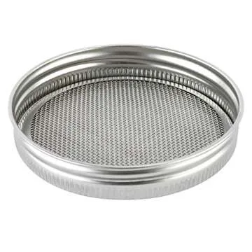 HighFree Jar Sprouting Lids 4 Pack Stainless Steel Mesh Sprout Jar Lid with 2 Pack Steel Sprouting Stands fit for Wide Mouth Mason Jars Canning Jars to Make Sprout