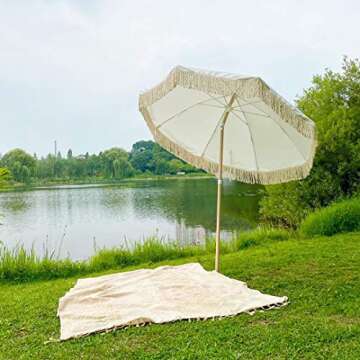 Portable Outdoor Beach Umbrella with Sand Anchor