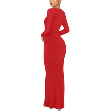 REORIA Women's Elegant Casual Long Bodycon Maxi Dress
