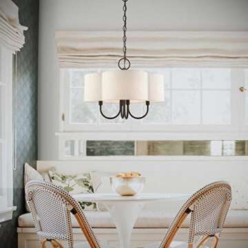 Livex Lighting Solstice 4 Light English Bronze Chandelier, 18 x 18 x 13.63