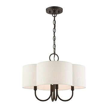 Livex Lighting Solstice 4 Light English Bronze Chandelier, 18 x 18 x 13.63