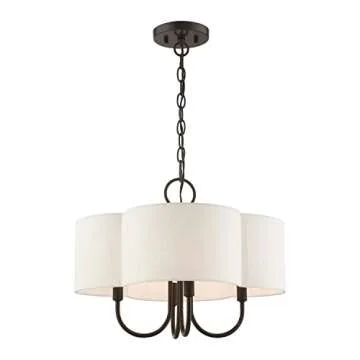 Livex Lighting Solstice 4 Light English Bronze Chandelier, 18 x 18 x 13.63