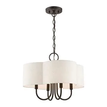 Livex Lighting Solstice 4 Light English Bronze Chandelier, 18 x 18 x 13.63