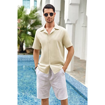 Stylish Mens Linen Button Down Shirts for Summer Events