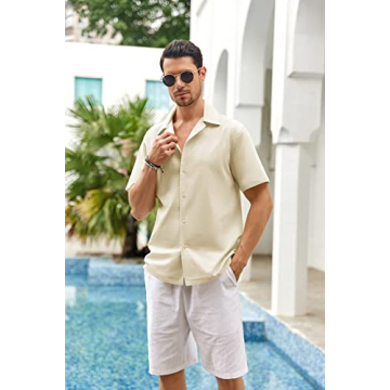 Stylish Mens Linen Button Down Shirts for Summer Events