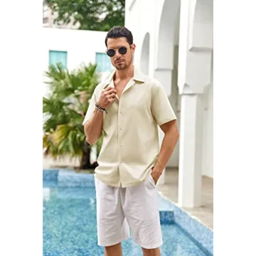 Stylish Mens Linen Button Down Shirts for Summer Events