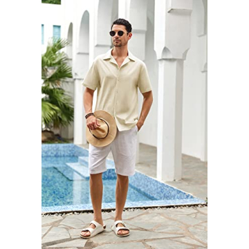 Stylish Mens Linen Button Down Shirts for Summer Events