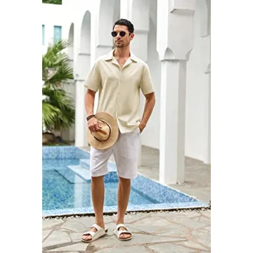Stylish Mens Linen Button Down Shirts for Summer Events