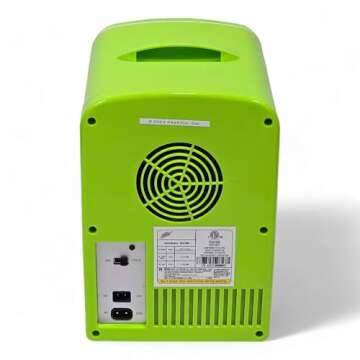 CURTIS Mountain Dew MIS134MD, Mini Portable Compact Personal Fridge Cooler, 4 Liter Capacity Chills Six 12 oz Cans, 100% Freon-Free & Eco Friendly, Lime