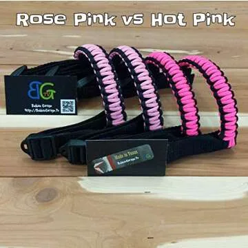 Universal Paracord Headrest Grab Handles - Rose Pink