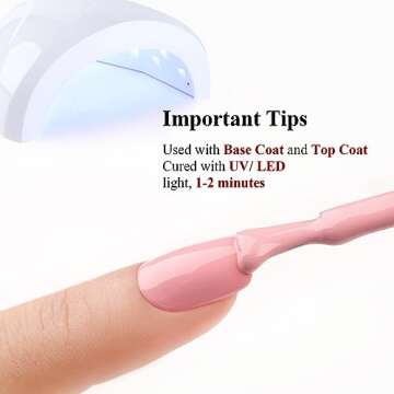 Ozzeal Gel Polish,1 Pcs 15ml Dusty Pink Gel Nail Polish Soak off LED UV Gel Nail Polish Art Starter Manicure Salon DIY Nail Gel Polish at Home for Girl Women