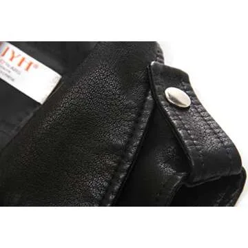 LJYH Children Faux Leather Motorcycle Vests Boys Joker Dress Coats Black 11/12yrs