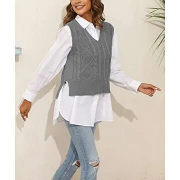 Stylish Women's V Neck Sweater Vest for Every Occasion