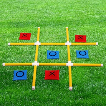 OTTARO Giant Tic Tac Toe Game Outdoor Indoor Fun for Family and Friends (3ft x 3ft)