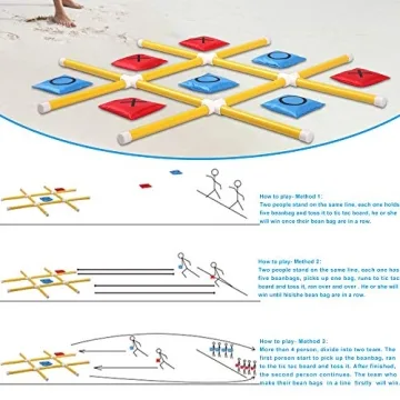 OTTARO Giant Tic Tac Toe Game Outdoor Fun for All Ages