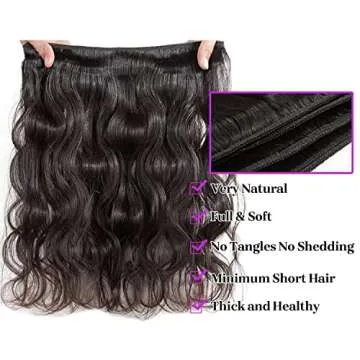 AIMAKER 12A Brazilian Body Wave Human Hair 3 Bundles 20 22 24Inch 100% Unprocessed Brazilian Virgin Human Hair Weave Bundles Body Wave Hair Extensions Natural Color