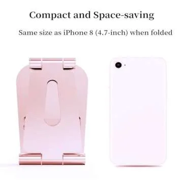 Sturdy Aluminum Phone Stand for All Smartphones - Adjustable, Portable, Stylish