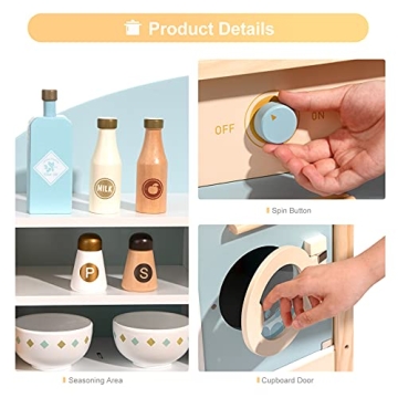 Highly Durable ROBUD Wooden Kitchen Set for Kids