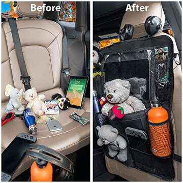 VERONA SUPPLIES Car Seat Organizer with Kick Mats 2-Pack