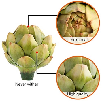 Decorative Faux Artichokes - Lifelike Kitchen Accents