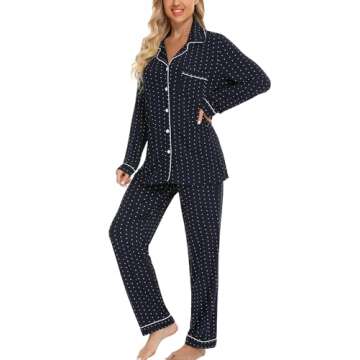Leikar Women's Soft Button Down Pajama Sets for Comfort