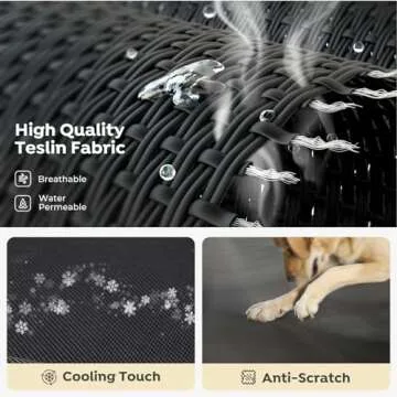 Veehoo Cooling Elevated Dog Bed, Portable Raised Pet Cot with Washable & Breathable Mesh, No-Slip Feet Durable Dog Cots Bed for Indoor & Outdoor Use, X Large, CWC1803-XL