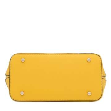 Zip-Around Classic Dome Satchel in Yellow for Stylish Everyday Use