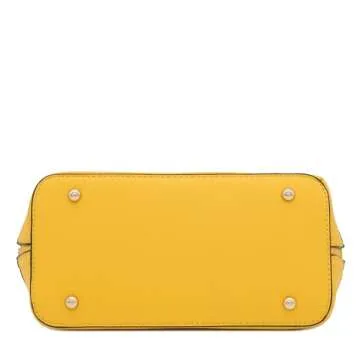 Zip-Around Classic Dome Satchel in Yellow for Stylish Everyday Use