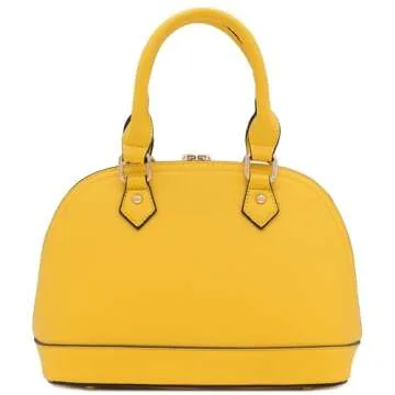 Zip-Around Classic Dome Satchel in Yellow for Stylish Everyday Use