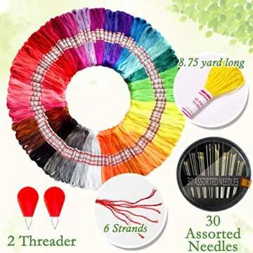 Premium 108 Colors Embroidery Floss for Crafts and Bracelets