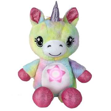 ONTEL Star Belly Dream Lites, Stuffed Animal Night Light, Shimmering Rainbow Unicorn - Projects Glowing Stars & Shapes in 6 Gentle Colors, As Seen on TV