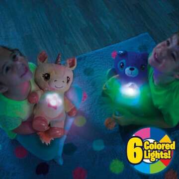 ONTEL Star Belly Dream Lites, Stuffed Animal Night Light, Shimmering Rainbow Unicorn - Projects Glowing Stars & Shapes in 6 Gentle Colors, As Seen on TV