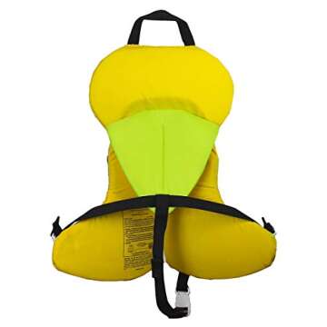 Stohlquist Waterware Toddler Life Jacket Coast Guard Approved Life Vest for Infants, Lime/Yellow, 8-30 Pounds