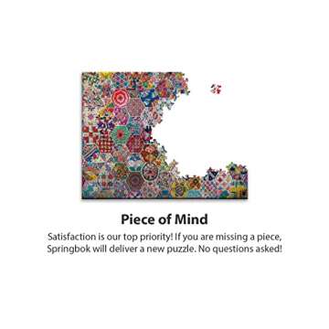 Springbok's 500 Piece Jigsaw Puzzle Crazy Quilts - Made in USA