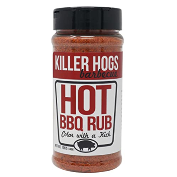 Killer Hogs HOT BBQ Rub - Championship BBQ Seasoning for Meat and Chicken | 12 oz