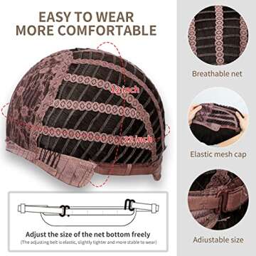 ENTRANCED STYLES Short Wavy Bob Wig with Bangs Curly Wigs for Black Women Heat Resistant Synthetic Wig Natural Brown Wigs