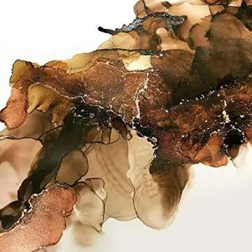 Pixiss Brown Alcohol Ink Set - 5 Shades of Highly Saturated Alcohol Ink for Epoxy Resin Supplies, Yupo Paper, Tumblers, Coasters - Resin Colorant for Epoxy Resin and Resin Art Supplies