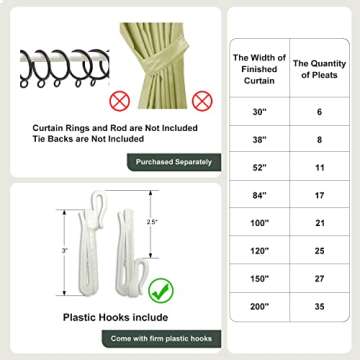 IYUEGO Pinch Pleat Solid Thermal Insulated 95% Sky Blueout Patio Door Curtain Panel Drape for Traverse Rod and Track, Sky Blue 52" W x 84" L (One Panel)