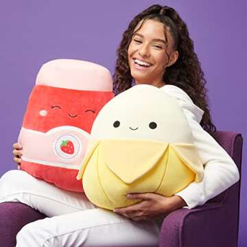 Squishmallows 14-Inch Janna Strawberry Jam - Large Ultrasoft Official Kelly Toy Plush