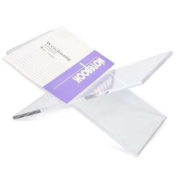 Large Clear Acrylic Book Stands for Display, Amlits, Best Reading Bookstand Display Open Holder for ...