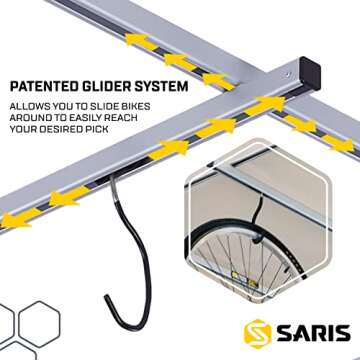 Saris CycleGlide Ceiling Bike Rack - Smart Storage For 4 Bikes