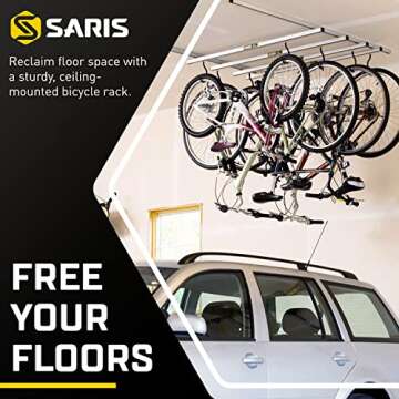 Saris CycleGlide Ceiling Bike Rack - Smart Storage For 4 Bikes