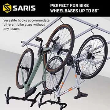 Saris CycleGlide Ceiling Bike Rack - Smart Storage For 4 Bikes